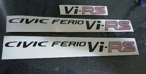 Honda Civic Ferio Vi-RS Side and Rear Vinyl Decal Kit