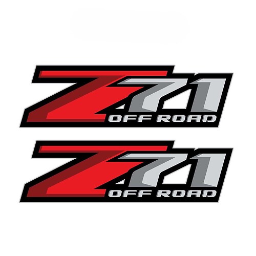 Set of 2: Z71 Off Road Sticker Decal 2017 Chevrolet Silverado GMC Sierra pickup  truck