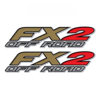 Set of 2: FX2 Off Road truck bed  side vinyl decal sticker auto car