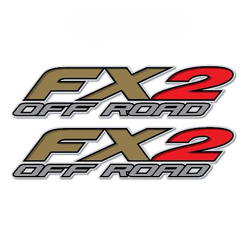 Set of 2: FX2 Off Road truck bed  side vinyl decal sticker auto car