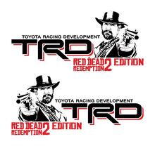 TRD Red Dead Redemption Edition Bedside Vinyl Decal Sticker for Toyota Tacoma_2