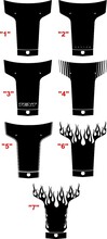 2008 - 2014 Dodge Challenger One-Piece Vintage  Hood Sticker Decal Kit 2