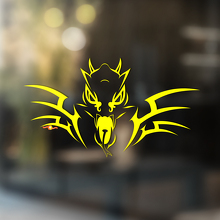 Spiked Dragon Tribal Style Universal Vinyl Decal Sticker_4