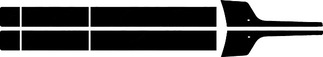 2008 - 2014 Dodge Challenger BlackTop Style Rally Stripe Decal Kit