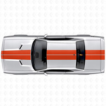 Dual Racing Stripes Hood Roof Trunk Vinyl Decal Sticker for Dodge Challenger 2008-2014_4