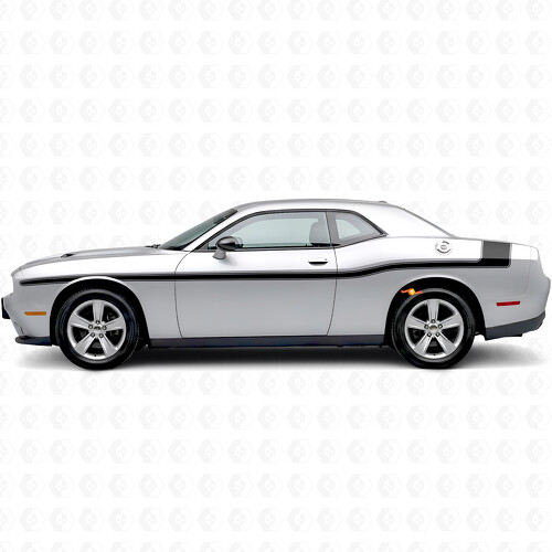 Outline Stripes Side Vinyl Decal Sticker for Dodge Challenger