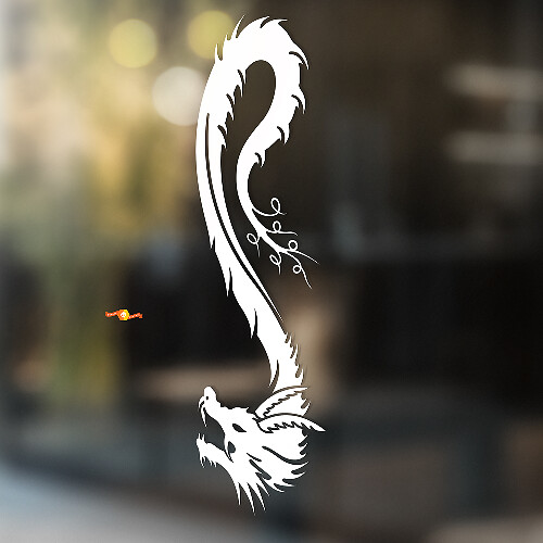 Writhing Chinese Dragon Universal Vinyl Decal Sticker_1