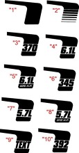 Hockey Bodyline Side Stripe Vinyl Decal Sticker for Dodge Challenger 3