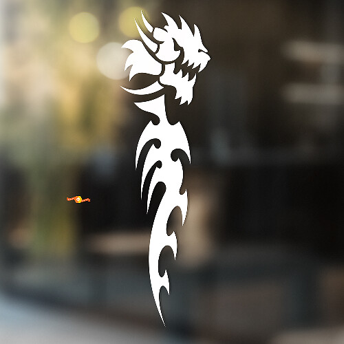 Tribal Dragon Minimalist Art Universal Vinyl Decal Sticker