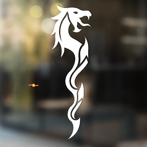 Tribal-style Dragon Universal Vinyl Decal Sticker