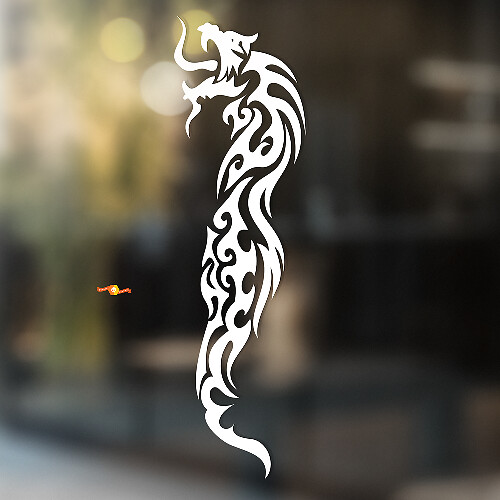 Fire Dragon Tribal Style Universal Vinyl Decal Sticker