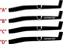 2008 & Up Dodge Challenger Full Upper Side/Truck Stripe Sticker Decal Kit 3