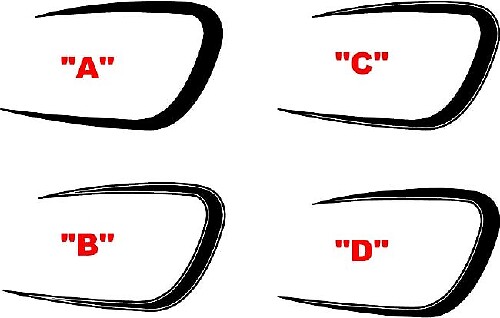 Hood Scallops Accent Stripe Kit for Dodge Challenger