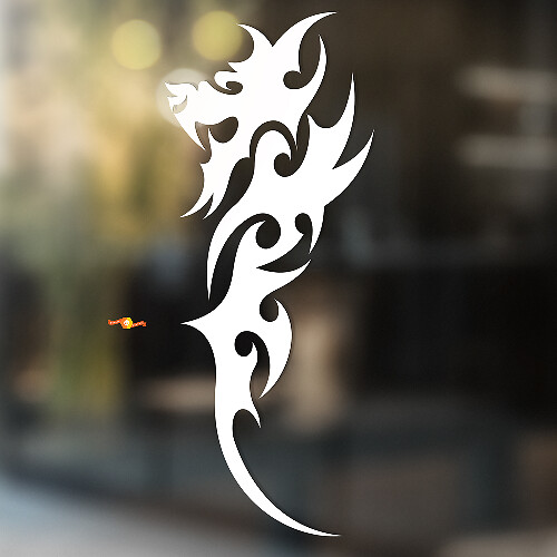 Tribal Chinese Dragon Universal Vinyl Decal Sticker