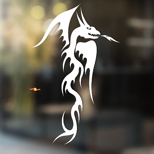 Fire-breathing Dragon Universal Vinyl Decal Sticker