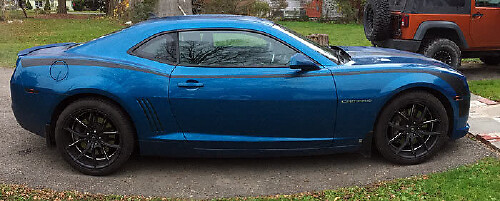 Hockey Style Side Stripes Vinyl Decal Kit for Chevrolet Camaro 2010-15