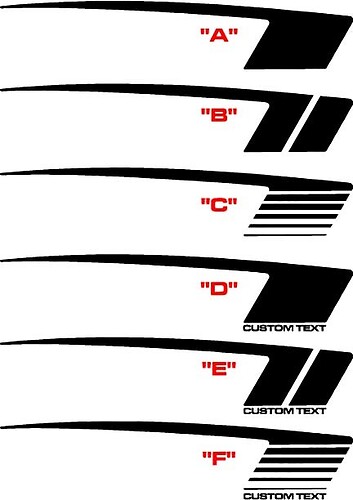 2010 - 2015 Chevrolet Camaro COPO Style Hockey Stripe Kit