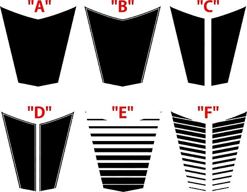 ZL1 Center Accent Stripe Options Hood Vinyl Decal Sticker for Chevrolet Camaro 2017-2024