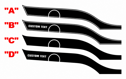 Modern Y Style Custom Text Stripe Pair Side Vinyl Decal Sticker for Chevrolet Camaro 2010-2015