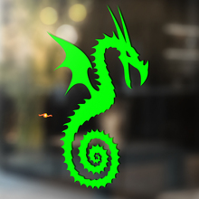 Dragon with Spiral-Coiled Tail Universal Vinyl Decal Sticker_3