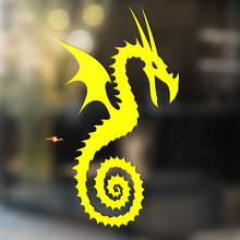 Dragon with Spiral-Coiled Tail Universal Vinyl Decal Sticker_4