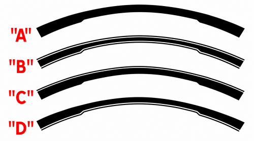 Upper Spoiler Accent Kit Rear Fender Vinyl Decal Sticker for Chevrolet Camaro 2010-2015