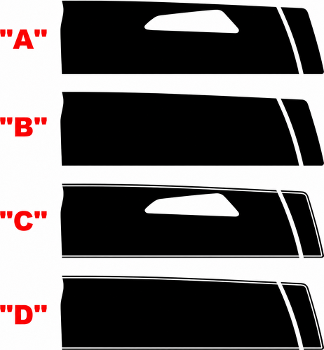 Twin Rally Vent Cutout Stripe Kit Full Kit Vinyl Decal Sticker for Chevrolet Camaro 2016-2024