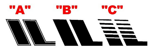 Accent Hash Stripes Side Vinyl Decal Sticker for Chevrolet Camaro 2010-2015
