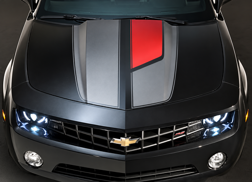 45th Anniversary Style Asymmetric Rally Stripe Kit Hood Trunk Vinyl Decal Sticker for Chevrolet Camaro 2010-2024_1