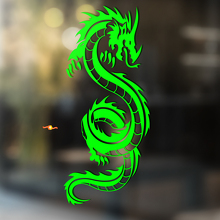 Curved Asian Dragon Universal Vinyl Decal Sticker_2