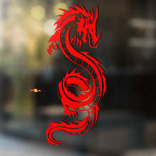 Curved Asian Dragon Universal Vinyl Decal Sticker_3