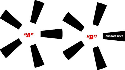2010 - 2013 Chevrolet Camaro 20" Wheel Insert Accent Vinyl Decals Stickers 