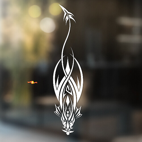 Long Tail Dragon Tribal Style Universal Vinyl Decal Sticker