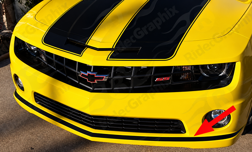 Lower Fascia Accent Stripe Front Bumper Vinyl Decal Sticker for Chevrolet Camaro SS 2010-2013