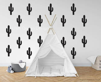 Cactus Wall decals pack Stickers
