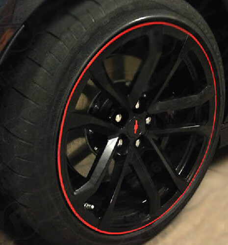 19" and 20" Wheel Pinstripe Vinyl Decal Kit For Chevrolet Camaro 2010+