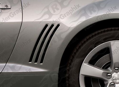 2010 - 2015 Chevrolet Camaro Rear Quarter Panel Side Vent  Accent Blackout Stickers Decals