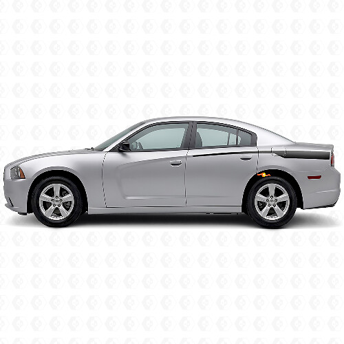 Tapering Stripe Rear Side Vinyl Decal for Dodge Charger 2011-2014