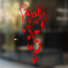 Flying Curved Dragon Universal Vinyl Decal Sticker_2