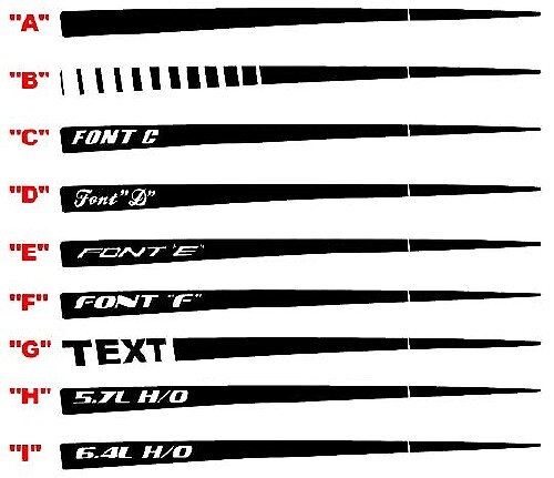 Quarter Panel Stripe Kit 2 for Dodge Charger Daytona