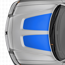 Dual Wide Hood Stripes Vinyl Decal Set for Dodge Charger_2