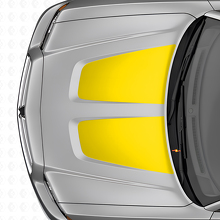Dual Wide Hood Stripes Vinyl Decal Set for Dodge Charger_5