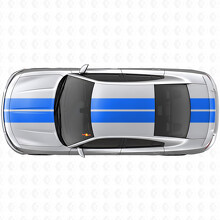 Dual Outline Stripes Hood Roof Trunk Vinyl Decal Sticker for Dodge Charger_2