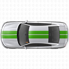 Dual Outline Stripes Hood Roof Trunk Vinyl Decal Sticker for Dodge Charger_3