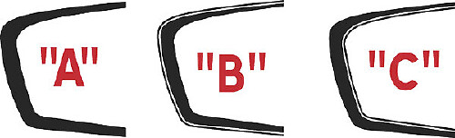 Extended Length Side Scallop Accent Stripe Kit for Dodge Charger