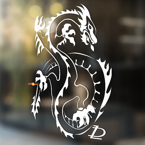 Dragon Asian Style Universal Vinyl Decal Sticker