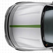 Straight Thin Hood Stripe Vinyl Decal for Dodge Charger_3