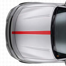 Straight Thin Hood Stripe Vinyl Decal for Dodge Charger_4