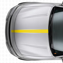 Straight Thin Hood Stripe Vinyl Decal for Dodge Charger_5