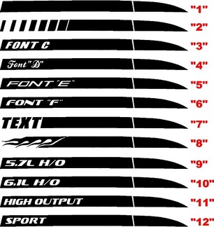 2006-2010 Charger Daytona Style Q.P. Stripe Kits